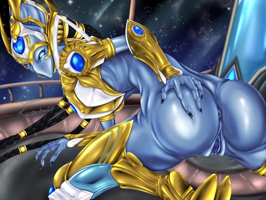 female genitals pussy solo asuka_kurehito conditional_dnp blizzard_entertainment starcraft selendis_(starcraft) humanoid protoss 4:3 hi_res