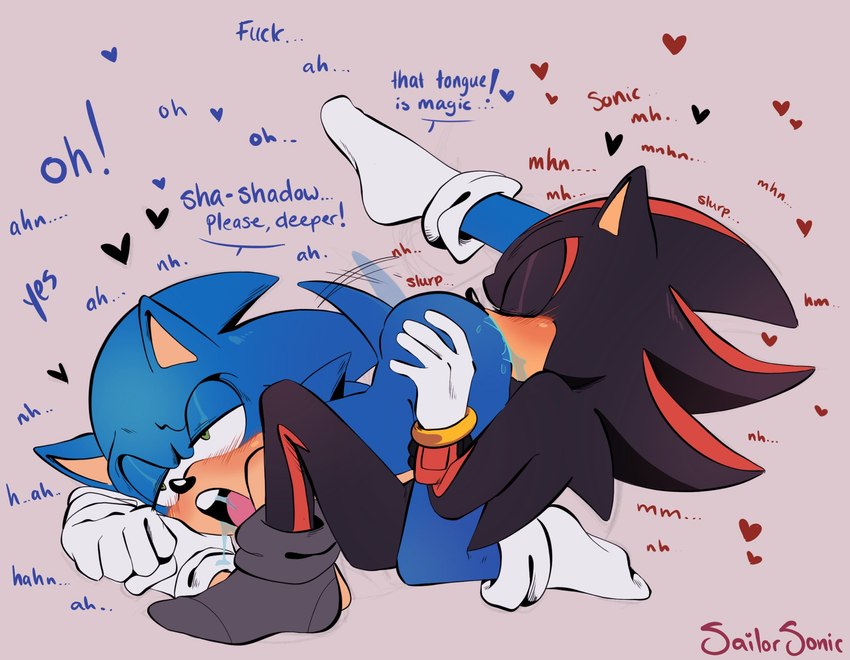 shadow the hedgehog and sonic the hedgehog (sonic the hedgehog (series) and etc) created by sailorsonic