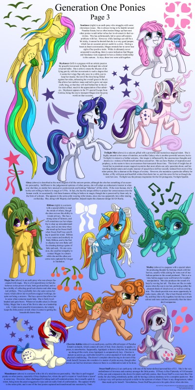 cherries jubilee, moondancer, sundance, sweet stuff, magic star, and etc (my little pony: the movie (1986) and etc) created by starbat