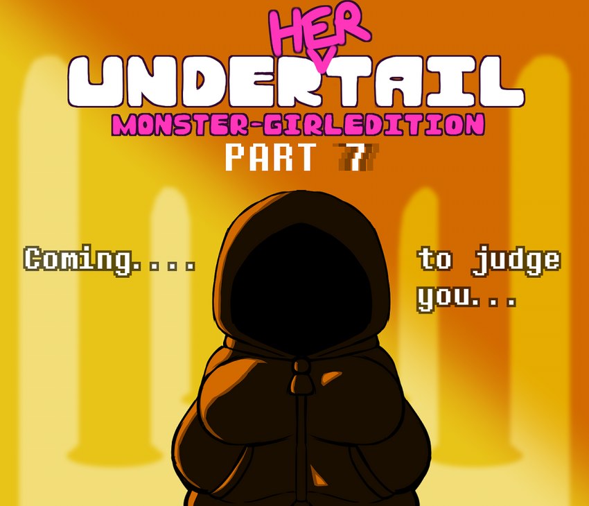 alternate_universe bone breasts clothing face_covered female hoodie not_furry pillar shadow skeleton solo text topwear thewill under(her)tail undertale undertale_(series) comic_(under(her)tail) sans_(undertale) humanoid english_text