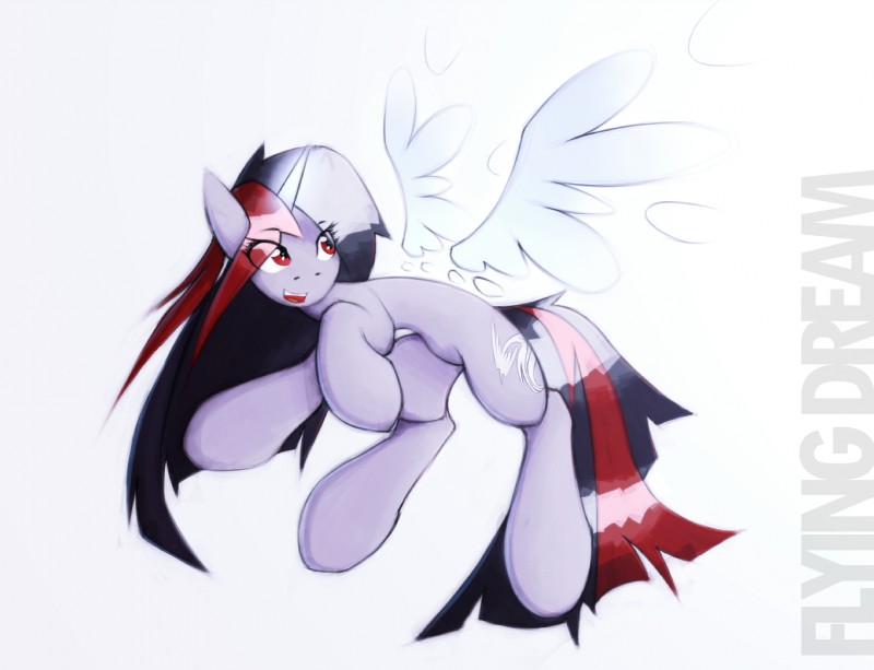 black_hair cutie_mark female feral fur grey_body grey_fur hair hooves open_mouth red_eyes red_hair smile solo teeth queenbloodysky hasbro my_little_pony fan_character equid mammal hi_res