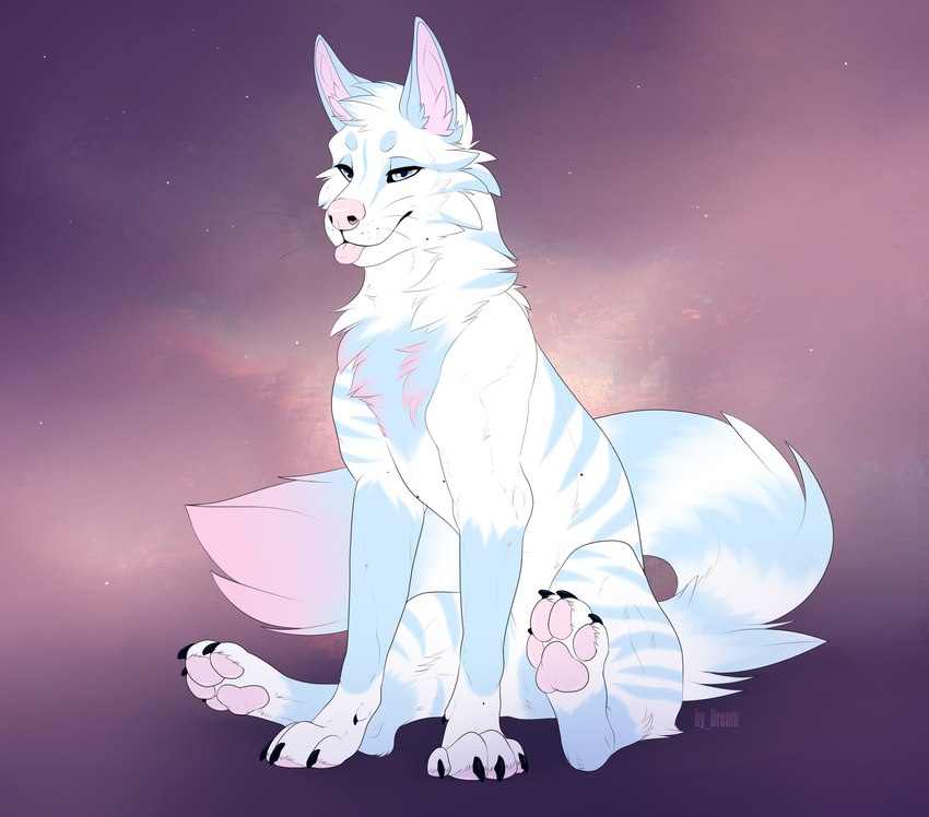 ambiguous_gender blep blue_body blue_fur claws feral fur looking_at_viewer multicolored_body multicolored_fur narrowed_eyes pawpads paws pink_body pink_fur solo striped_body striped_fur stripes tongue tongue_out white_body white_fur by_dream zax_(zwalexan) arctic_fox canid canine domestic_cat felid feline felis fox hybrid mackerel_tabby mammal tabby_cat true_fox absurd_res hi_res male_(lore)