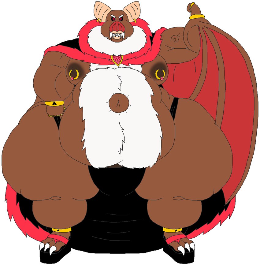 anthro belly_hair big_bulge black_sclera body_hair bracelet bulge cape chest_hair clothing detailed_bulge digit_ring ear_piercing ear_ring eyebrows fangs flexing footwear genital_outline hair huge_bulge huge_thighs hyper hyper_bulge hyper_thighs jewelry lips male musclegut muscular navel nipple_piercing nipple_ring nipples obese outie_navel overweight overweight_male penis_outline piercing platform_footwear platform_sandals red_eyes ring_piercing sandals shoes solo speedo swimwear teeth thick_lips thick_thighs white_hair winged_arms wings alythewolfcat asian_mythology east_asian_mythology japanese_mythology mythology dylan_ameyama bat demon leaf-nosed_bat mammal microbat oni vampire vampire_bat yangochiropteran yokai hi_res