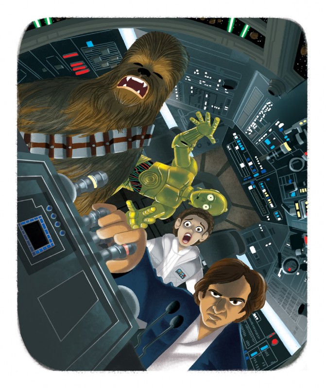 5_fingers border brown_body brown_eyes brown_fur brown_hair clothed clothing detailed_background dutch_angle eyebrows eyes_closed fingers fur group hair looking_at_viewer machine millennium_falcon open_mouth raised_inner_eyebrows scared screaming space spacecraft vehicle white_border wire james_silvani star_wars c-3po chewbacca han_solo leia_organa 3po-series_protocol_droid alien alien_humanoid human humanoid mammal protocol_droid robot wookiee 2013 digital_media_(artwork) digital_painting_(artwork) painting_(artwork)