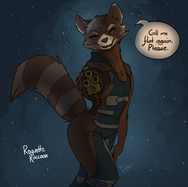 rocket raccoon (guardians of the galaxy and etc) created by feretta