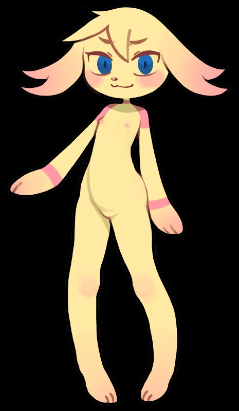 anthro female nipples nude solo stripes young pettankon ilise_bun lagomorph leporid mammal rabbit absurd_res alpha_channel digital_media_(artwork) hi_res