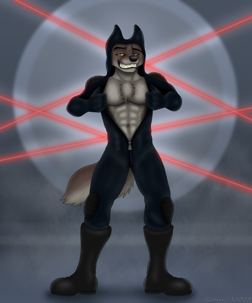 abs anthro burglar burglary clothing crime criminal heist jumpsuit laser male male_anthro muscular muscular_male pecs pose robber robbery robbing solo stealing thief thug rahir_(artist) dreamworks the_bad_guys mr._wolf_(the_bad_guys) canid canine canis mammal wolf 5:6 digital_media_(artwork) hi_res