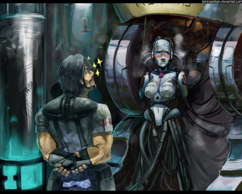 breasts duo female machine male not_furry text kenno_arkkan blizzard_entertainment starcraft adjutant james_raynor jim_raynor android human humanoid mammal robot terran 5:4 letterbox url