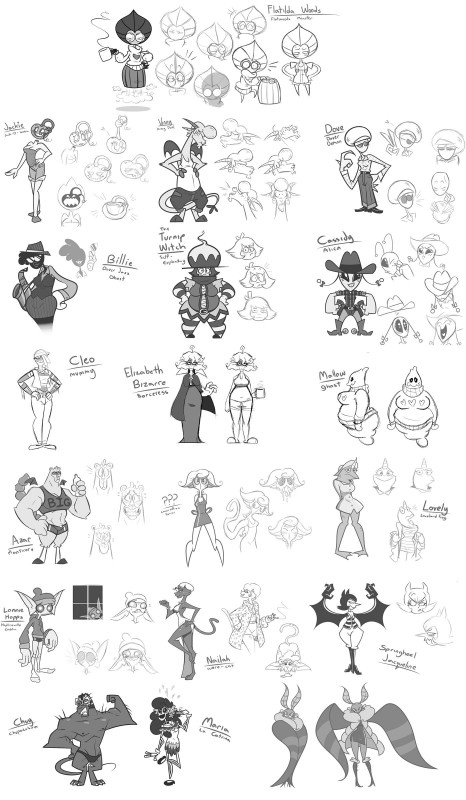 antennae_(anatomy) anthro bandage beverage black_body black_hair blush bodily_fluids bone bottomwear breasts butt cigarette claws cleavage clothed clothing coffee container cup eyelashes eyes_closed female fingers fire food frown fruit fur group gun hair hat headgear headwear heart_symbol hooves horn jack-o'-lantern leggings legwear looking_at_viewer magic_user male membrane_(anatomy) membranous_wings muscular open_mouth pants pistols plant pumpkin ranged_weapon scorpion_tail shirt simple_background skeleton smile smoke smoking stinger sweat sweater tentacles text topwear turnip vegetable weapon white_background white_body wide_hips wings witch witch_hat tooneyd american_mythology iranian_mythology middle_eastern_mythology mythology cassidy_(tooneyd) dover_demon dover_jazz_ghost flatwoods_monster hopkinsville_goblin la_catrina alien alien_humanoid amphibian animal_humanoid animated_skeleton arthropod bovid caprine cat_humanoid chupacabra cryptid demon eldritch_abomination felid felid_humanoid feline feline_humanoid frog ghost human humanoid insect jersey_devil lepidopteran loveland_frog mammal mammal_humanoid manticore monster moth mummy pantherine roswell_grey spirit undead were werecat werefelid werefeline 2019 absurd_res digital_media_(artwork) english_text hi_res monochrome sketch