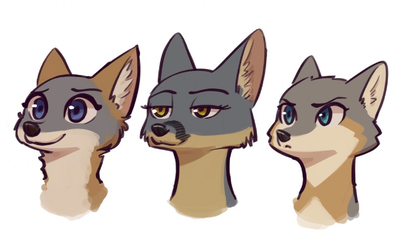 ambiguous_gender anthro blue_eyes brown_eyes cheek_tuft facial_tuft group half-closed_eyes head_tuft inner_ear_fluff lineup narrowed_eyes neck_tuft simple_background smile teal_eyes tuft white_background fuel_(artist) ava_(manedwolf) summer_(hydra) taylor_(fuel) canid canine fox grey_fox mammal swift_fox true_fox urocyon 2019