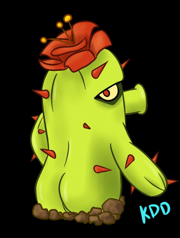 ambiguous_gender butt cactus featureless_crotch flower looking_at_viewer not_furry nude plant simple_background solo thorns transparent_background kdd electronic_arts plants_vs._zombies popcap_games cactus_(pvz) elemental_creature elemental_humanoid flora_fauna humanoid plant_humanoid alpha_channel hi_res