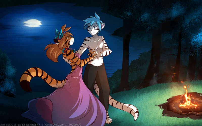 flora and tiger trace (twokinds) created by tom fischbach