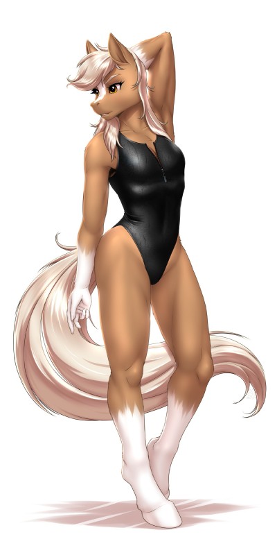 amber_eyes anthro anthrofied biped blonde_hair breasts brown_body brown_eyes brown_fur clothing eyelashes female fur gloves_(marking) hair hooves leg_markings markings multicolored_body multicolored_fur one-piece_swimsuit simple_background small_breasts small_waist socks_(marking) solo standing swimwear tail tight_clothing two_tone_body two_tone_fur unzipped white_background white_body white_fur zipper zipper_swimsuit zipper_swimwear mykegreywolf nintendo the_legend_of_zelda epona_(tloz) equid equine horse mammal 1:2 2019 absurd_res digital_media_(artwork) hi_res