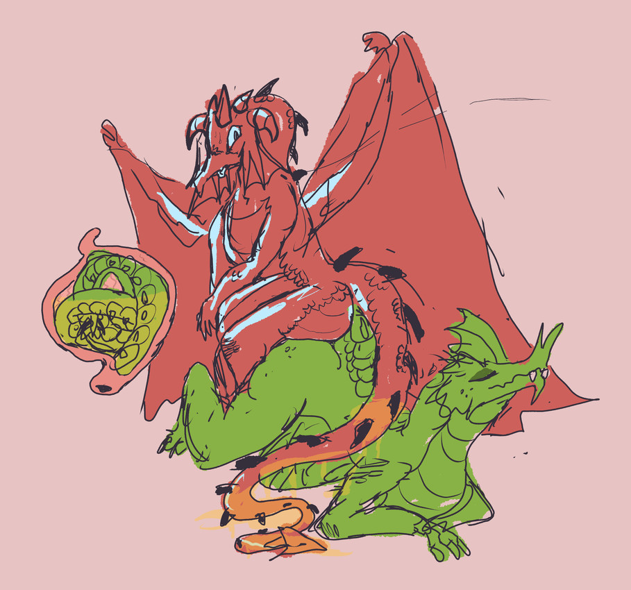anal anal_vore big_butt blush bodily_fluids butt duo feral feral_on_feral feral_pred feral_prey green_body green_scales internal male male/male organs penetration pink_background red_body red_scales scales simple_background spade_tail stomach stomach_acid stomach_inside tail tail_fetish tail_insertion tail_play vore x-ray_view woodhouse3d mythology dragon mythological_creature mythological_scalie scalie absurd_res hi_res