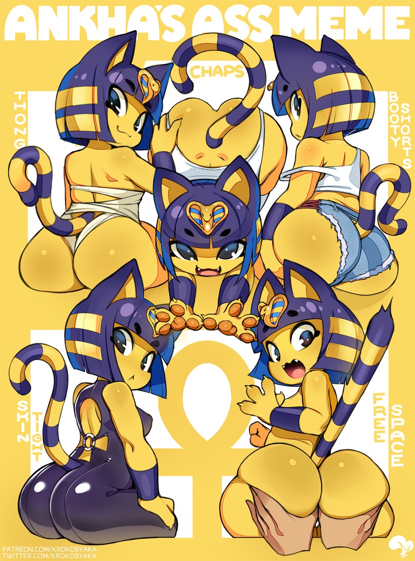 ankha (animal crossing and etc) created by krokobyaka