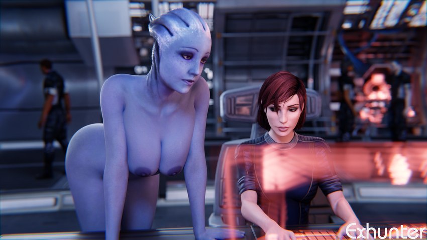 female shepard and liara t'soni (electronic arts and etc) created by exhunter