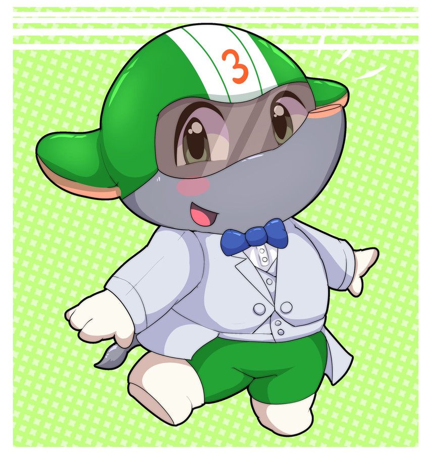 anthro biped blush bow_tie chibi clothing kemono shirt slightly_chubby solo topwear kusosensei animal_crossing nintendo big_top_(animal_crossing) elephant elephantid mammal proboscidean 2020 hi_res