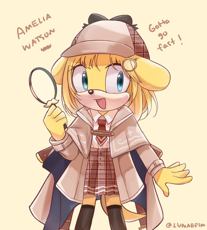 amelia watson (sonic the hedgehog (series) and etc) created by lunaerim