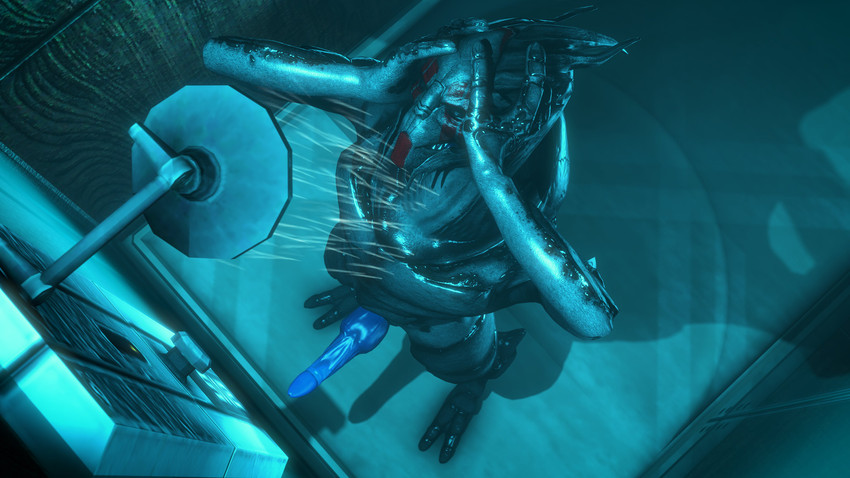 bathing big_penis blue_penis erection genitals hand_on_head knot male nude penis shower_head showering solo rooking bioware electronic_arts mass_effect auguscus_acilcolus alien turian 16:9 3d_(artwork) 4k absurd_res digital_media_(artwork) hi_res source_filmmaker_(artwork) widescreen