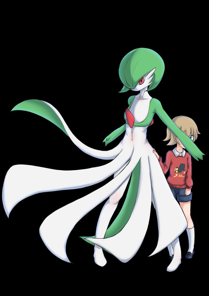 ambiguous_gender bodyguard duo extended_arm frown hip_grab larger_humanoid looking_at_viewer male narrow_hips pose protecting simple_background size_difference smaller_human standing thin_calves thin_legs thin_thighs transparent_background yuuki_kamekichi nintendo pokemon youngster_(pokemon) youngster_(pokemon_sword_and_shield) gardevoir generation_3_pokemon human humanoid mammal pokemon_(species) absurd_res alpha_channel digital_drawing_(artwork) digital_media_(artwork) hi_res