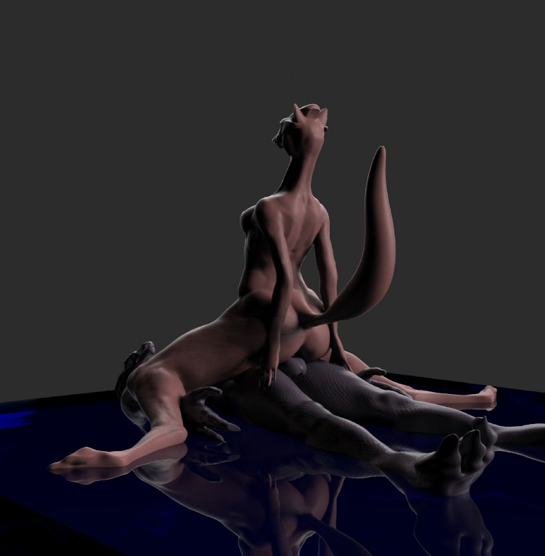 anthro breasts duo female genitals male male/female nipples nude penis scales sculpt sex tail boobart mythology canid canine dragon fox lizard mammal mythological_creature mythological_scalie reptile scalie 3d_(artwork) digital_media_(artwork) hi_res unavailable_at_source unfinished zbrush_(artwork)