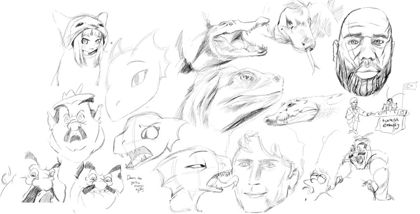 anthro blank_stare eyebrows face_lick female feral group hair licking looking_at_another looking_at_viewer looking_away male male/female narrowed_eyes open_mouth raised_eyebrows sharp_teeth snout squint surprised_expression teeth tongue tongue_out general_proton bethesda_game_studios hololive hololive_en left_4_dead_(series) marvel microsoft nintendo oblivion pogchamp the_elder_scrolls the_legend_of_zelda the_simpsons valve vtuber coach_(left_4_dead) gawr_gura marge_simpson morshu protagonist_(left_4_dead) quill-weave thanos todd_howard argonian arthropod blattodea cockroach crocodile crocodilian domestic_cat felid feline felis human humanoid iguana iguanid insect komodo_dragon lizard mammal monitor_lizard reptile scalie crossover digital_drawing_(artwork) digital_media_(artwork) hi_res meme monochrome