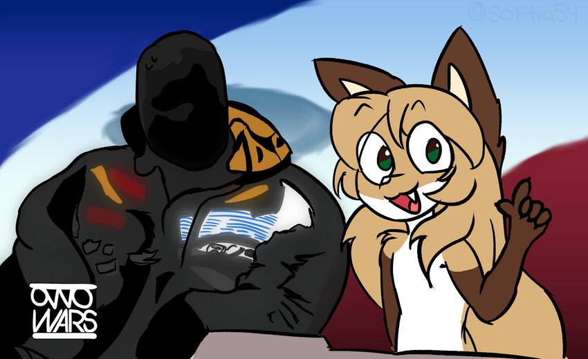 anthro duo female humor male racism conditional_dnp sofiavisk kanye_west averi_(fiddleafox) canid canine fox human mammal red_fox true_fox hi_res meme