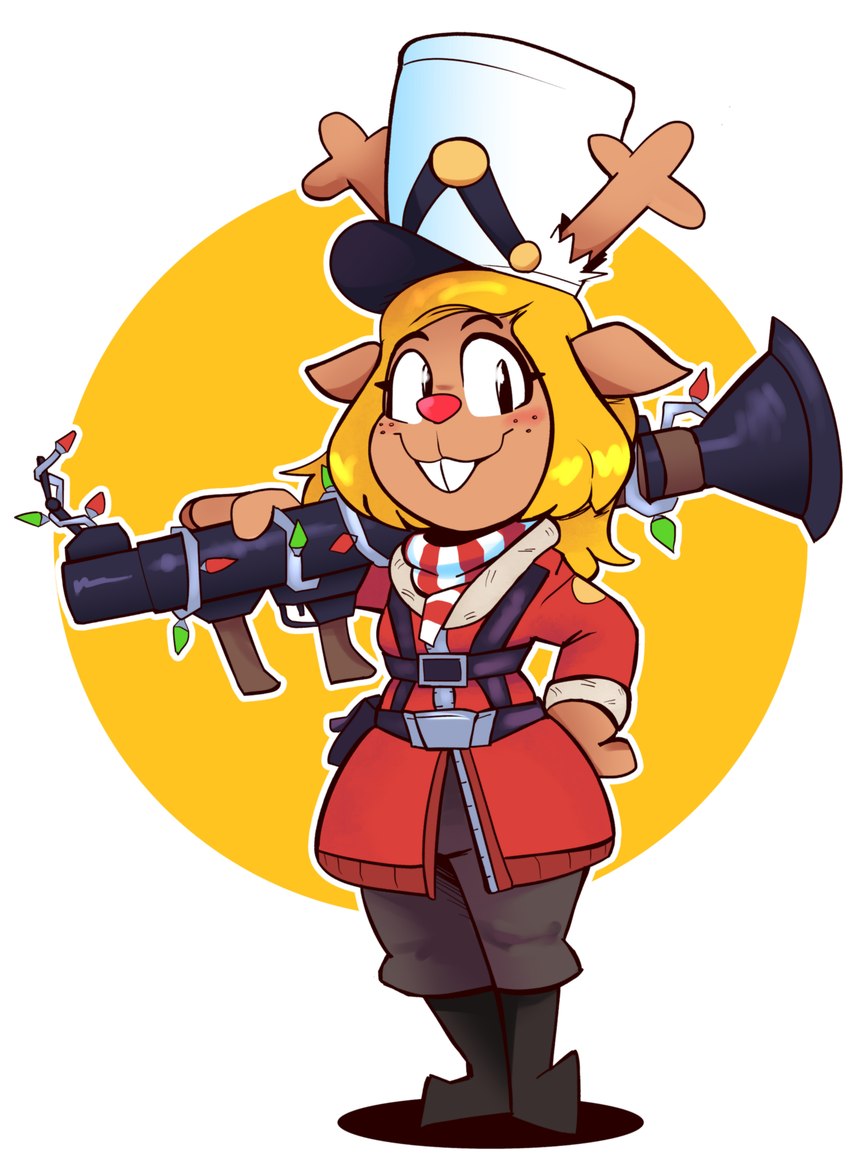 noelle holiday and soldier (undertale (series) and etc) created by cloudidoodles