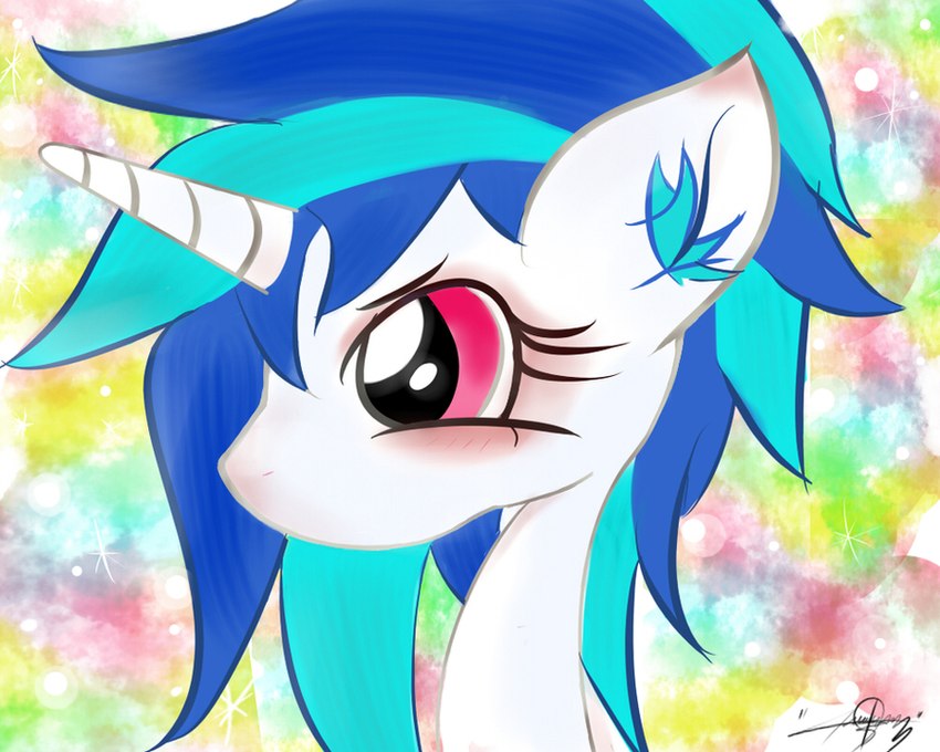 vinyl scratch (friendship is magic and etc) created by rakkyoarts