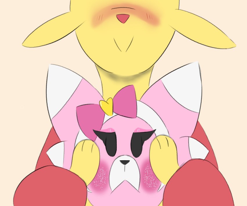 blush duo happy indifferent learning practice touching_face ecoloco nintendo pokemon generation_5_pokemon generation_7_pokemon mienfoo pokemon_(species) stufful 6:5 sketch