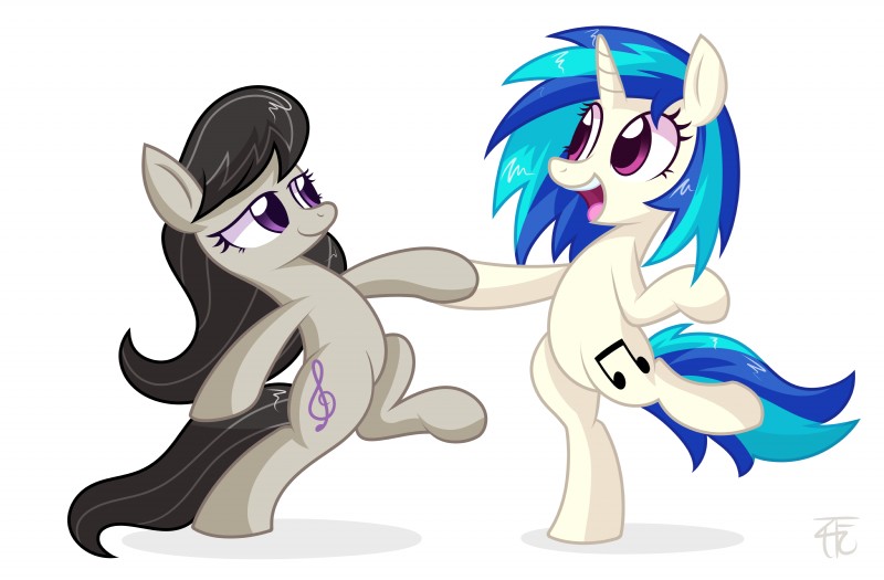 octavia and vinyl scratch (friendship is magic and etc) created by wildberry-poptart