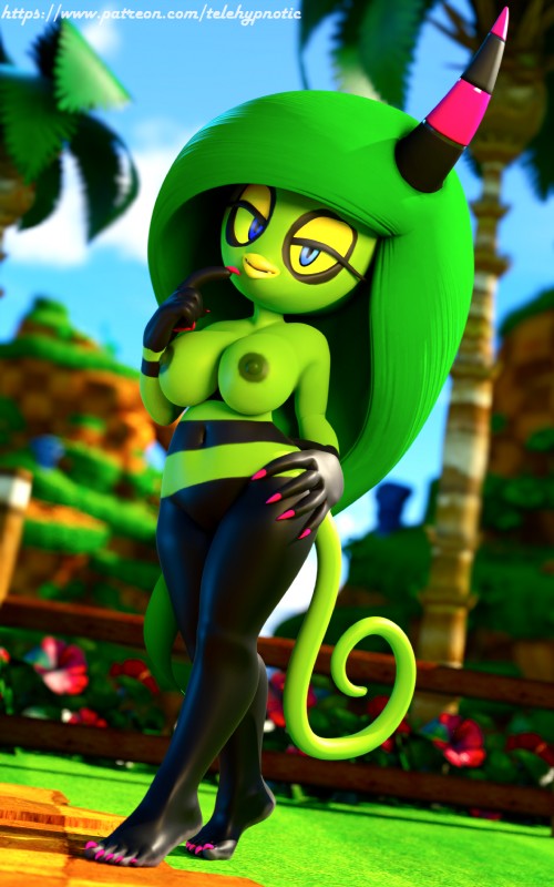 big_breasts breasts female nipples nude solo telehypnotic sega sonic_the_hedgehog_(series) the_deadly_six zeena alien humanoid zeti 3d_(artwork) 5:8 digital_media_(artwork) hi_res