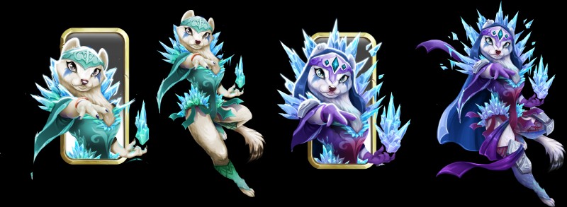 anthro female hair ice magic_user white_hair unknown_artist primal_legends gwen mammal mustelid musteline true_musteline weasel absurd_res alpha_channel hi_res official_art