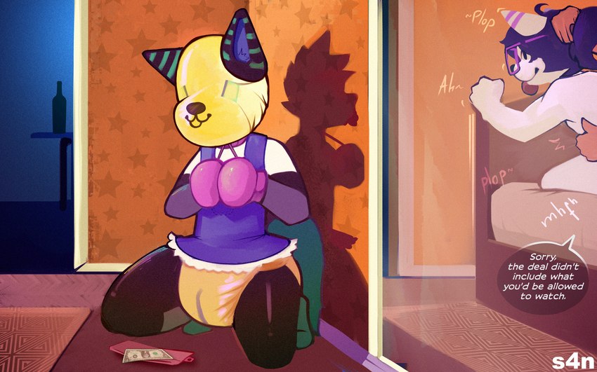 abdl ageplay anthro bdsm bodily_fluids bondage bound breasts clothed clothing collar cucking cuckold cuff_(restraint) diaper diaper_on_face diaper_on_head doggystyle drawn_on_face error financial_domination from_behind_position fur genital_fluids group hair handwear infantilism male male/male male_penetrating mirror mirror_reflection mitten_hands mittens money nude penetration reflection restraints roleplay sex speech_bubble submissive tail text trio unclean_diaper urine used_diaper wallet wearing_diaper wet_diaper wetness_indicator s4n fan_character river_(s4n) canid canine canis domestic_dog fox mammal 16:10 absurd_res digital_media_(artwork) english_text hi_res widescreen