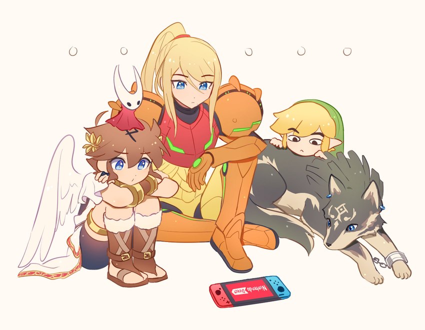 hornet, link, pit, samus aran, and toon link (the legend of zelda and etc) created by entiqua