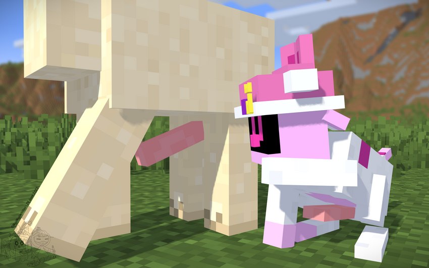 balls duo erection feral fur genitals male male/male penis nyawoolu microsoft minecraft mojang xbox_game_studios camelid lagomorph leporid llama llama_(minecraft) mammal rabbit rabbit_(minecraft) 16:10 3d_(artwork) digital_media_(artwork) hi_res mine-imator_(artwork) widescreen