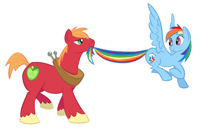 big macintosh and rainbow dash (friendship is magic and etc) created by unknown artist