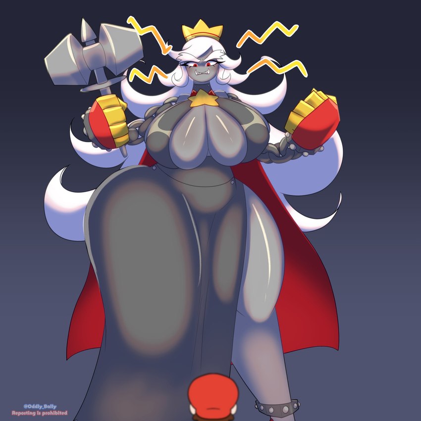 big_breasts big_butt breasts butt clothed clothing crossgender duo female female_focus huge_breasts huge_butt huge_thighs mtf_crossgender not_furry solo_focus thick_thighs oddly_bally mario_bros nintendo super_mario_rpg_(2023) super_mario_rpg_legend_of_the_seven_stars smithy_(mario) human humanoid mammal 1:1 hi_res