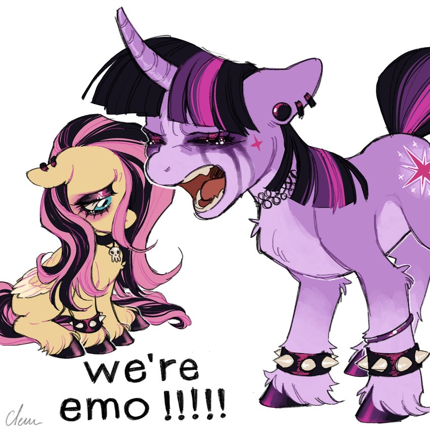 fluttershy and twilight sparkle (friendship is magic and etc) created by fruitofwinter