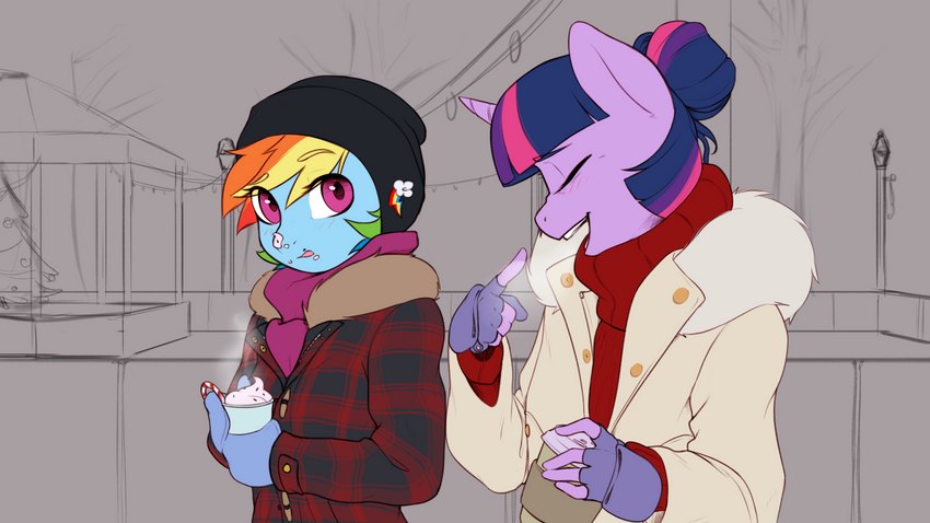 rainbow dash and twilight sparkle (friendship is magic and etc) created by pudgeruffian