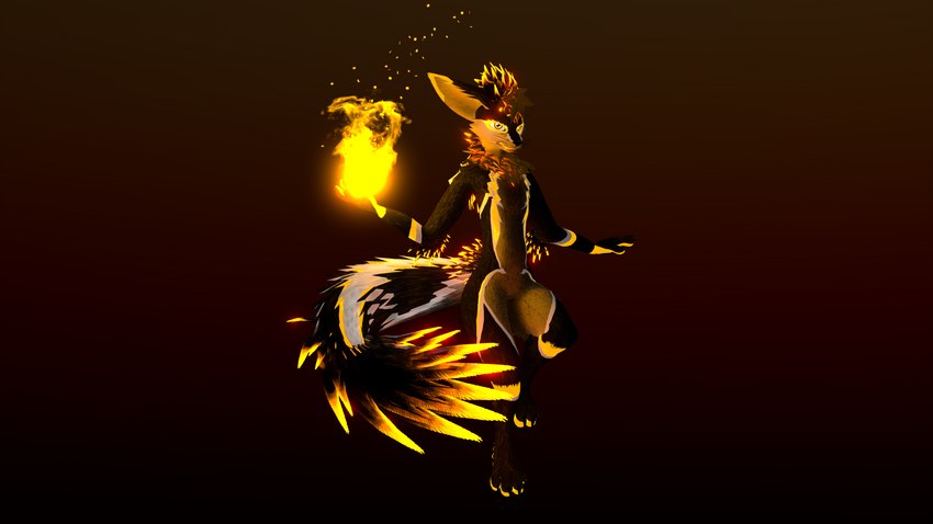 alternate_color alternate_form anthro black_body elemental_manipulation feathers fire fire_manipulation fireball floating fur glowing gold_markings magic magic_user male markings solo stripes white_body white_fur white_stripes yellow_body yellow_feathers yellow_fur xevianlight ascended_xevian xevian_(xevianlight) rexouium 16:9 3d_(artwork) 4k absurd_res digital_media_(artwork) hi_res huge_filesize widescreen