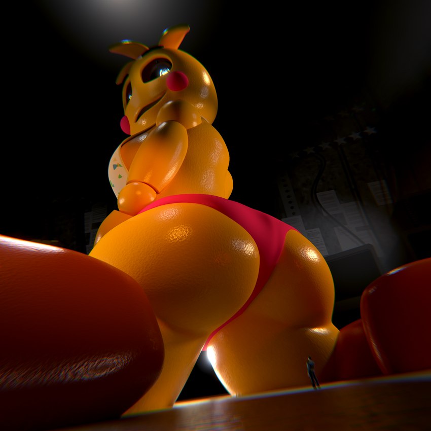 anthro big_butt butt clothed clothing duo extreme_size_difference feet female huge_butt looking_back looming looming_butt machine macro male micro panties size_difference smaller_human smile underwear worsesfm five_nights_at_freddy's five_nights_at_freddy's_2 scottgames lovetaste_chica toy_chica_(fnaf) animatronic avian bird chicken galliform gallus_(genus) human mammal phasianid robot 1:1 3d_(artwork) absurd_res digital_media_(artwork) hi_res