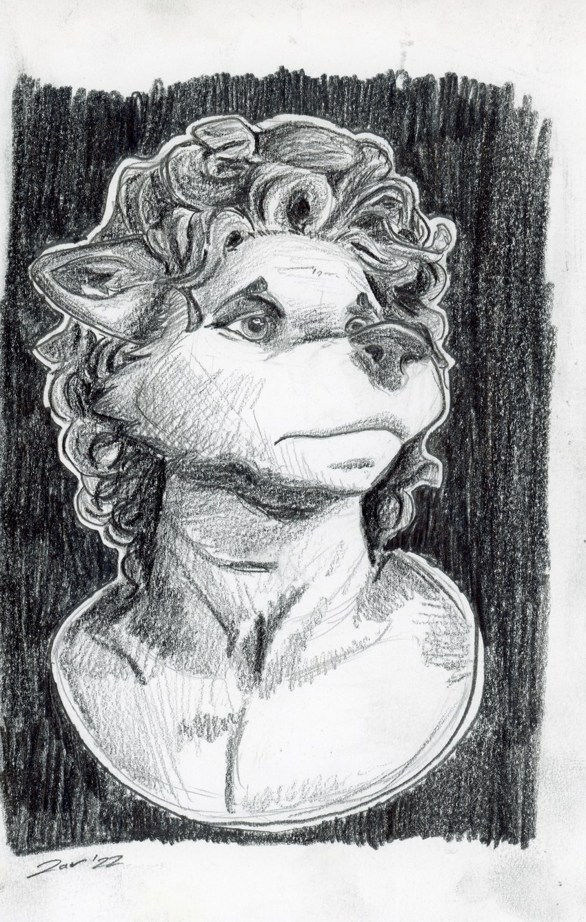 abstract_background anthro biped black_background black_nose border clothed clothing collarbone curly_hair ears_back ears_down ears_up eyebrows eyelashes female fluffy front_view frown fur hair half-closed_eyes inner_ear_fluff long_hair looking_at_viewer looking_away looking_up male messy_hair mouth_closed muscular narrowed_eyes nude pivoted_ears sad serious short_hair simple_background snout solo stare text tuft wavy_hair young zaverose achilles_(mythology) canid canine canis domestic_dog fox humanoid hybrid mammal wolf absurd_res black_and_white bust_portrait detailed digital_media_(artwork) english_text graphite_(artwork) greyscale hatching_(art) headshot_portrait hi_res inspired_by_formal_art mixed_media monochrome portrait shaded signature sketch traditional_media_(artwork)