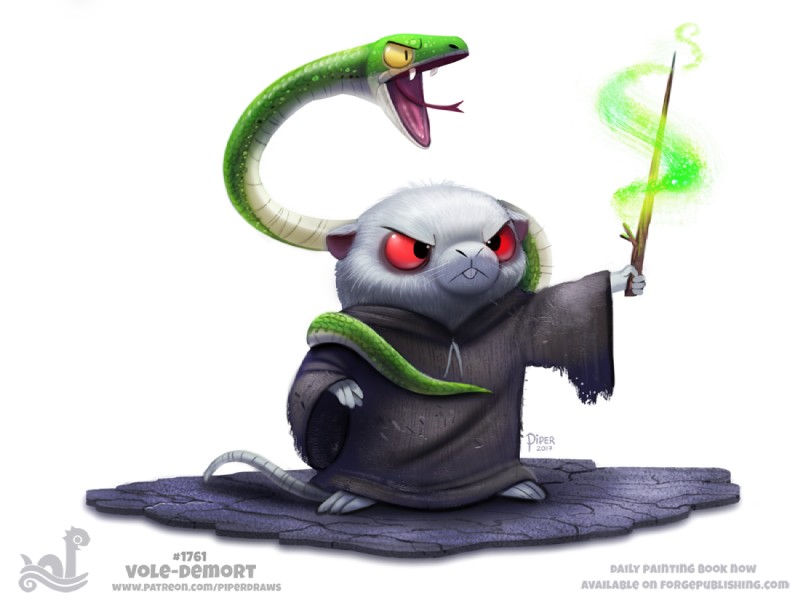 nagini and voldemort (harry potter (series)) created by piper thibodeau