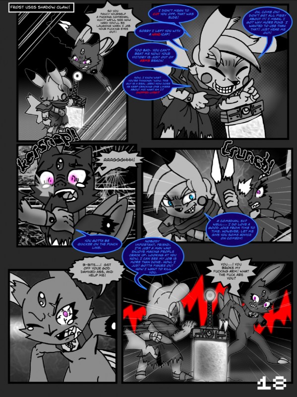 abuse after_sex ambiguous_gender amputation battle broken_arm damage dialogue duo fan_comic female garden_of_eden glowing glowing_eyes gore melee_weapon punny_pika semi-anthro sword text weapon bluebean nintendo pokemon fan_character eeveelution generation_1_pokemon generation_2_pokemon generation_3_pokemon mammal mawile pikachu pokemon_(species) rodent sneasel comic english_text hi_res monochrome unavailable_at_source