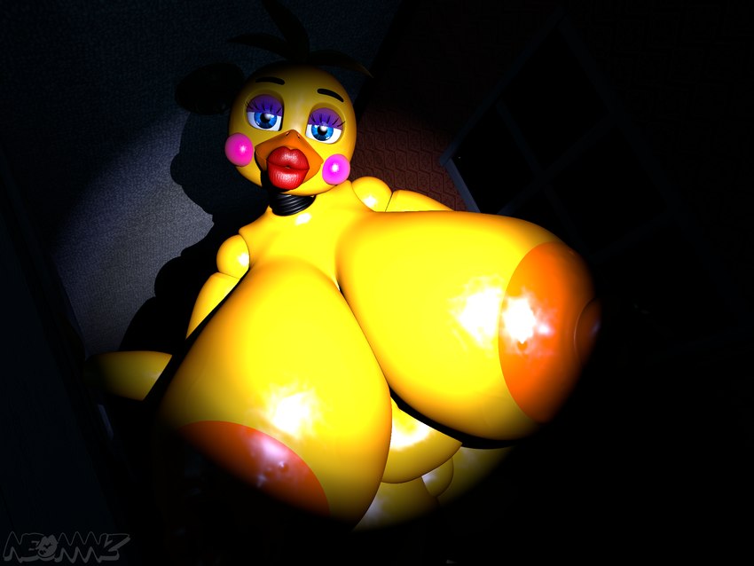 anthro areola beak bedroom bedroom_eyes big_areola big_breasts big_nipples breasts female flashlight gameplay_mechanics hallway huge_areola huge_breasts huge_lips huge_nipples lips lipstick looking_at_viewer machine makeup narrowed_eyes nipples nude pose seductive solo thick_lips neonnnzz blender_eevee five_nights_at_freddy's five_nights_at_freddy's_2 five_nights_at_freddy's_4 scottgames toy_chica_(fnaf) animatronic avian bird chicken galliform gallus_(genus) phasianid robot 3d_(artwork) 4:3 blender_(artwork) digital_media_(artwork) hi_res pinup