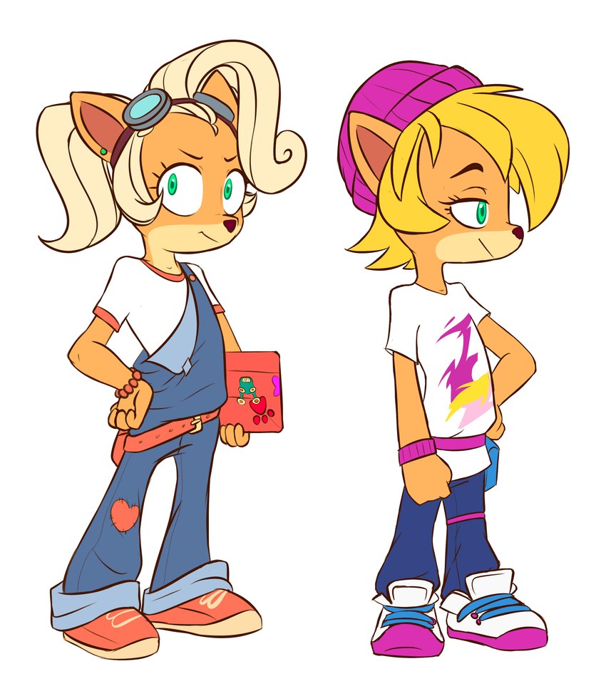 coco bandicoot and totally tubular coco (crash bandicoot (series) and etc) created by doodlemark