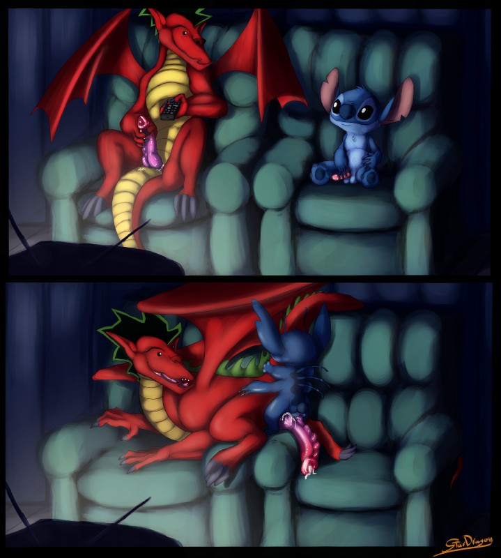 jake long and stitch (american dragon: jake long and etc) created by stardragon102