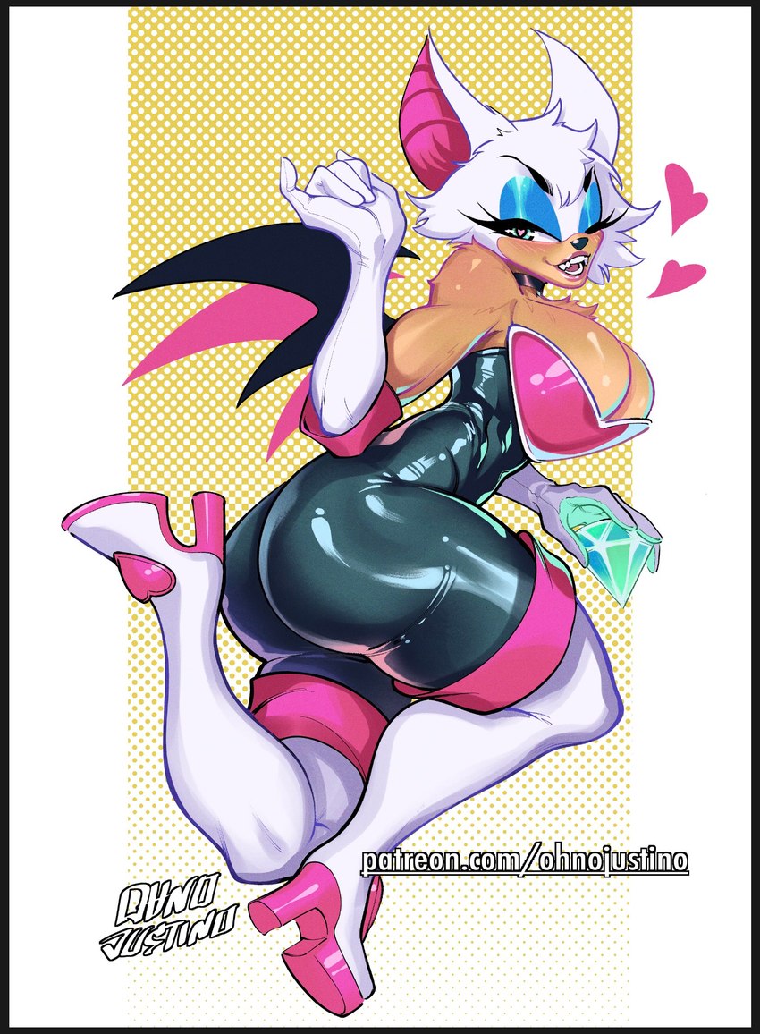 rouge the bat (sonic the hedgehog (series) and etc) created by ohnojustino
