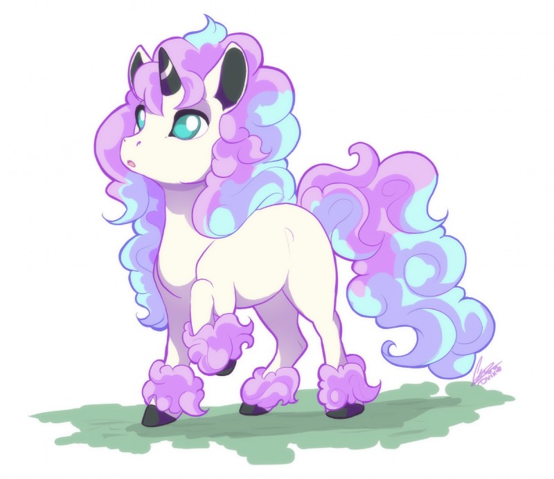 ambiguous_gender blue_eyes blue_hair feral hair hooves horn purple_hair quadruped simple_background solo standing white_background dvixie mythology nintendo pokemon equid equine galarian_form galarian_ponyta generation_8_pokemon mammal mythological_creature mythological_equine pokemon_(species) regional_form_(pokemon) unicorn 2019 digital_media_(artwork) hi_res